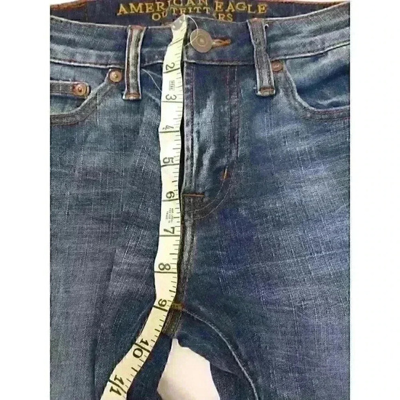 American Eagle 360 Extreme Flex Skinny Jeans Mens 28x32 Distressed - Picture 3 of 11